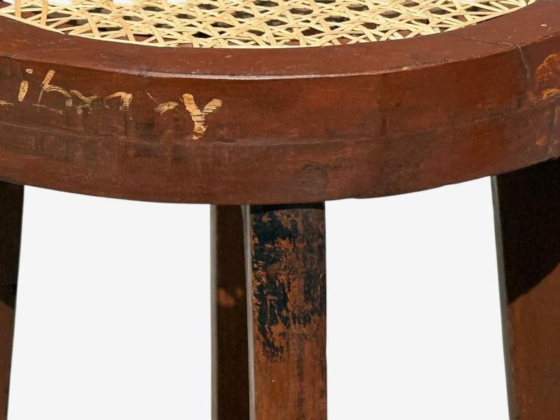 Pierre Jeanneret, Stools, Cane, Teak, Chandigarh, India c. 1960s - 8