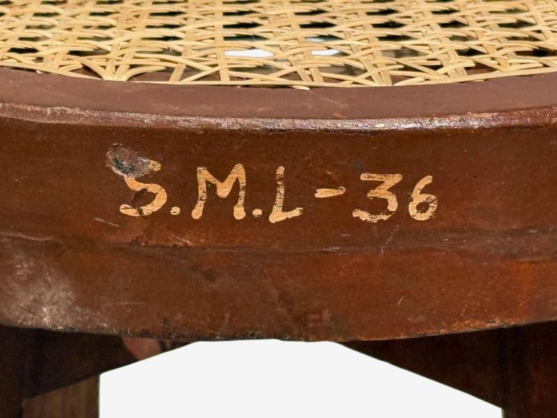 Pierre Jeanneret, Stools, Cane, Teak, Chandigarh, India c. 1960s - 9
