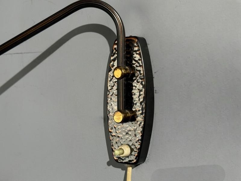 Swedish Modern, Adjustable Wall Light, Copper, Sweden, 1970s - 12