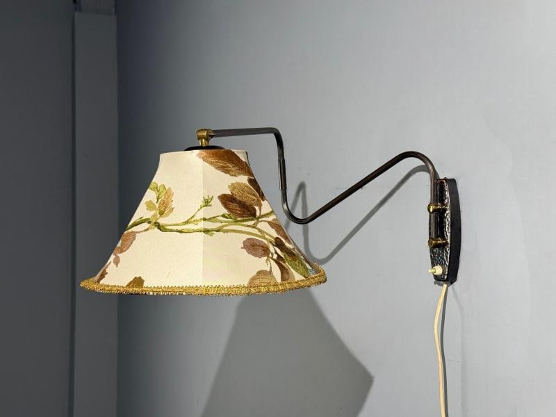 Swedish Modern, Adjustable Wall Light, Copper, Sweden, 1970s - 2