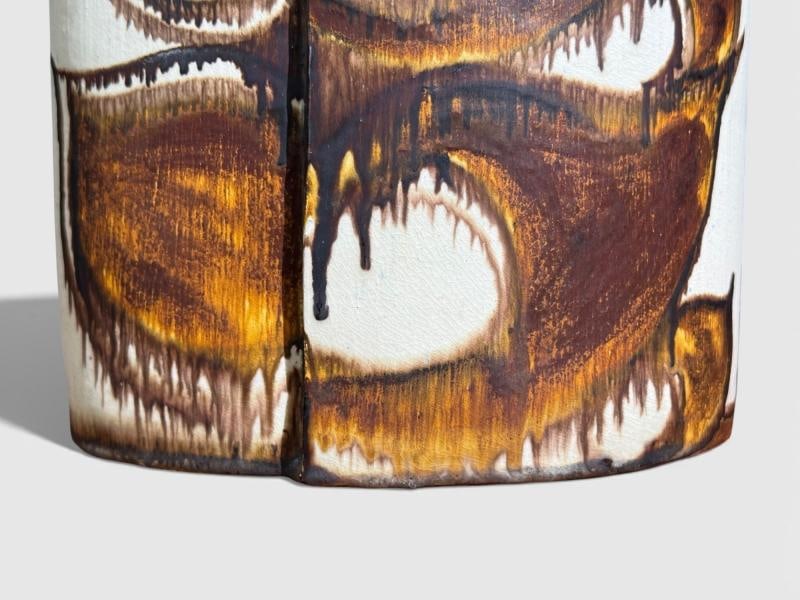 BJ Keramik, Large Table Lamp, Brown Stoneware, Denmark, 1960's - 10