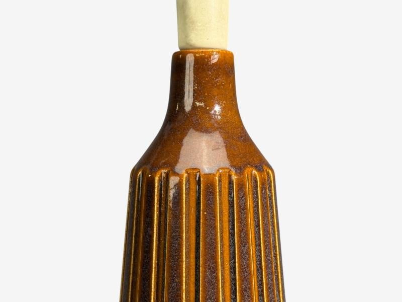 Bruno Karlsson, Large Table Lamp, Brown Stoneware, Sweden, 1960s - 6