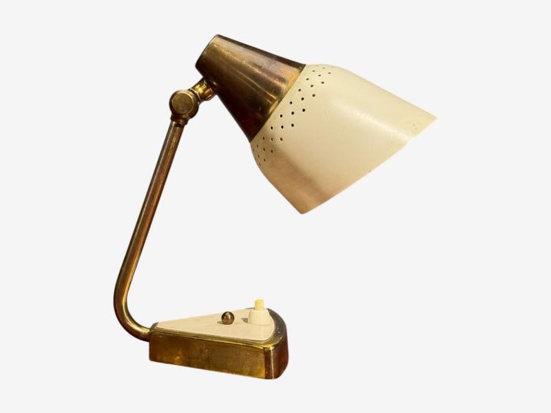 OBA, Swedish Modern, Desk Lamp, Brass, Metal,Sweden, 1950s - 3