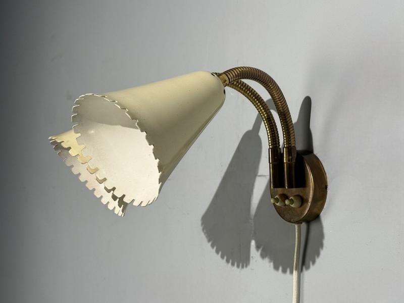 Arvid Böhlmarks, Adjustable Wall Light, Brass, Lacquered Metal, Sweden, 1940s - 4
