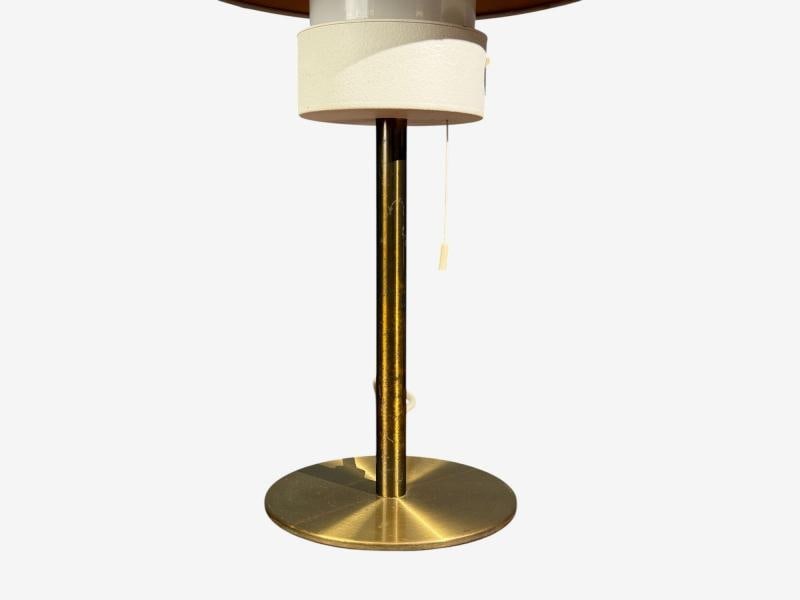 Luxus, Table Lamps, Brass, Fabric, Sweden, 1960s - 6