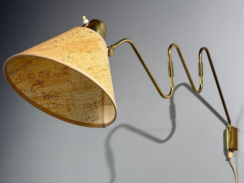 Danish Modern, Articulating Wall Light, Brass, Denmark, 1960s - 2
