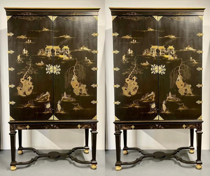 Pair of Chinese Griswold Cabinets, Armoire's, Dessin Fournir, Chinoiserie - 4
