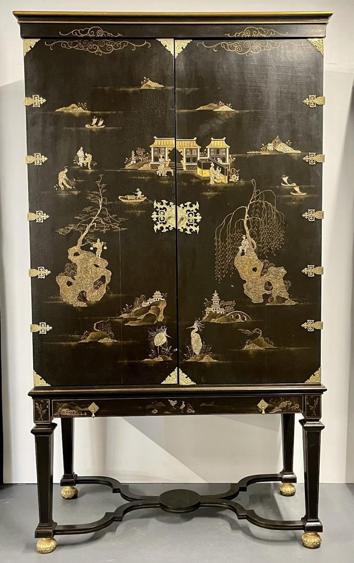 Pair of Chinese Griswold Cabinets, Armoire's, Dessin Fournir, Chinoiserie - 5