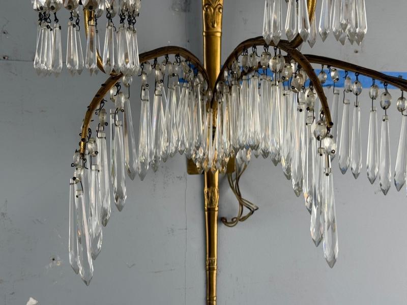Maison Jansen, Feather Form Wall Sconces, Crystal, Bronze, France, 1940s - 9