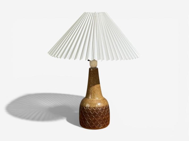 Søholm Stentøj, Table Lamp, Brown Glazed Ceramic, Denmark, 1970s - 3