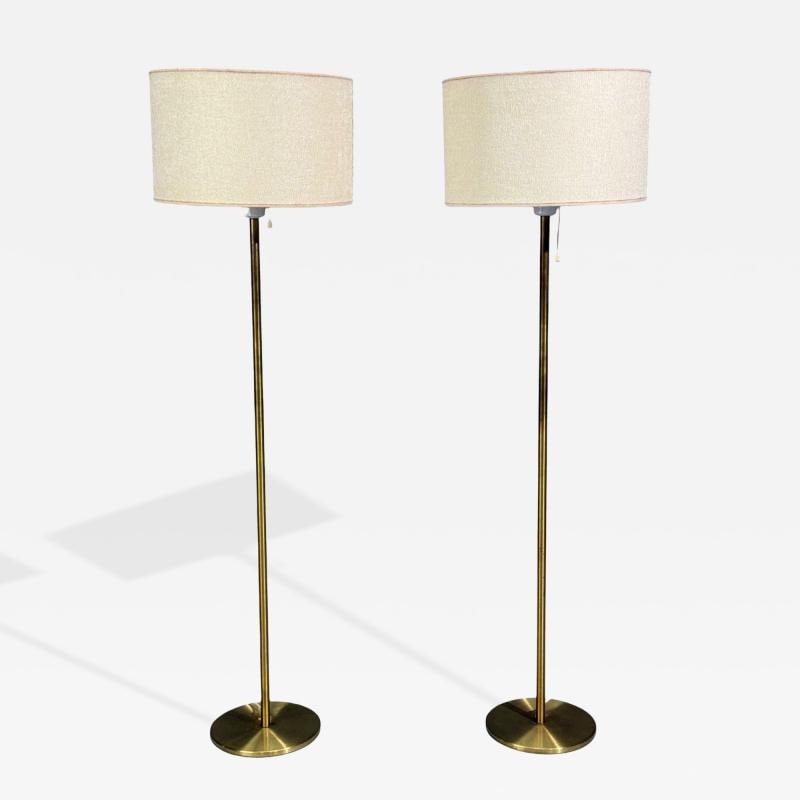 Luxus Vittsjö, Floor Lamps, Patinated Brass, Sweden, 1960s (1 of 11)
