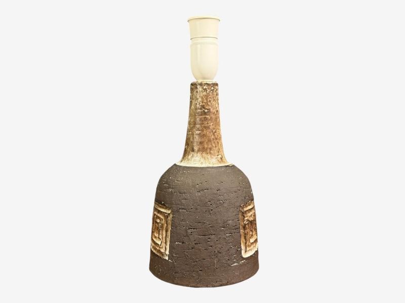 Fridtjof Sejersen, Table Lamp, Brown Ceramic, Denmark, 1960s - 6