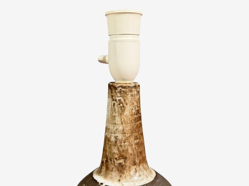 Fridtjof Sejersen, Table Lamp, Brown Ceramic, Denmark, 1960s - 7