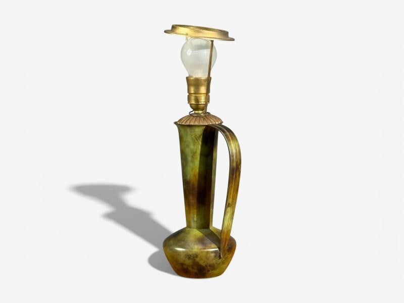 GAB, Table Lamp, Patianted Bronze, Sweden, 1940s - 5