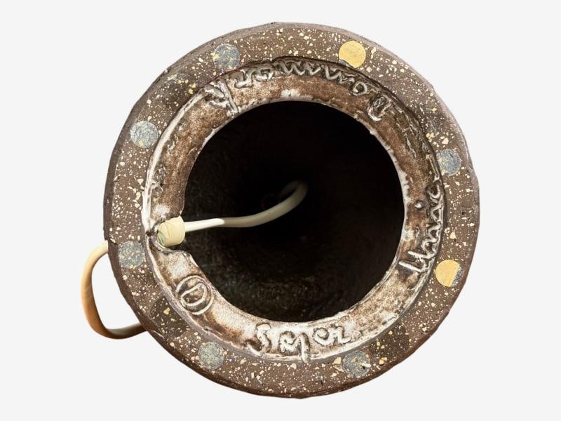 Fridtjof Sejersen, Table Lamp, Brown Ceramic, Denmark, 1960s - 10