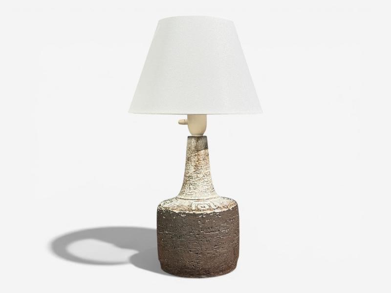 Fridtjof Sejersen, Table Lamp, Brown Ceramic, Denmark, 1960s - 4