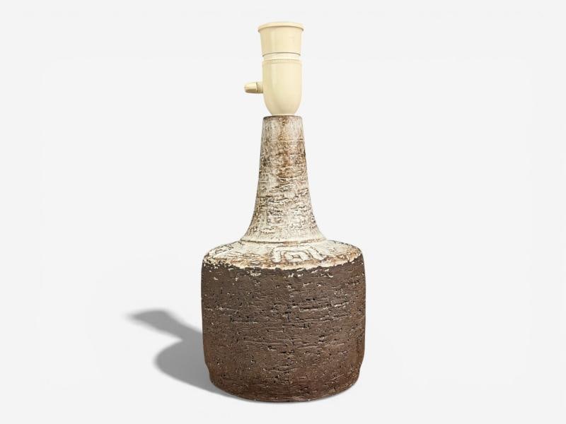 Fridtjof Sejersen, Table Lamp, Brown Ceramic, Denmark, 1960s - 5
