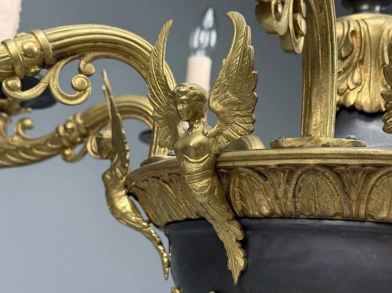 Federal Style, Chandelier, Bronze, Ebony, Europe, 1960s - 6