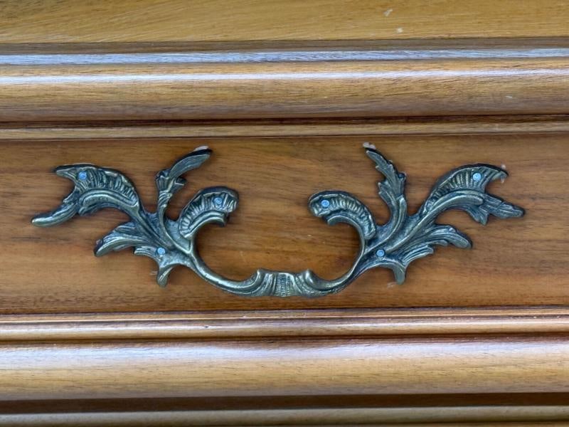 French Provincial, Monumental Sideboard, Wood, Brass, France, 1960s - 9