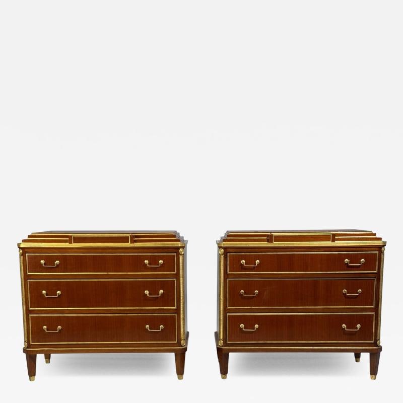 Russian Neoclassical Style, Commodes, Mahogany, Brass, Europe, 1980s (1 of 12)