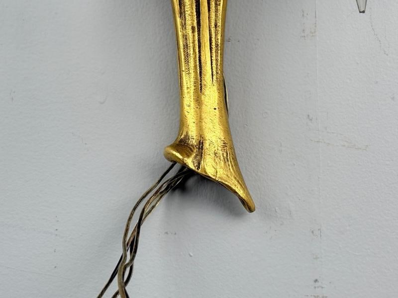 French Louis XV, Bronze, Cut Crystal, Large Wall Sconces, France, 1930s - 12