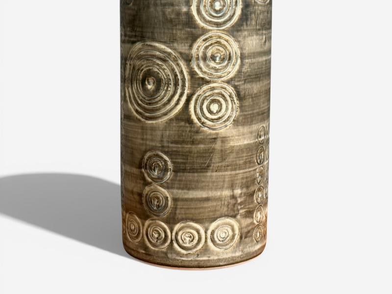 Olle Alberius, Table Lamp, Grey Stoneware, Sweden, 1970s - 10