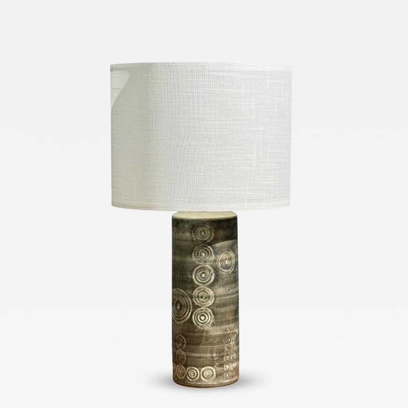 Olle Alberius, Table Lamp, Grey Stoneware, Sweden, 1970s (1 of 12)