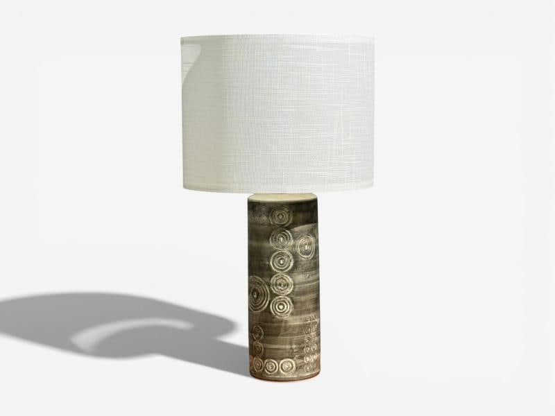 Olle Alberius, Table Lamp, Grey Stoneware, Sweden, 1970s - 4