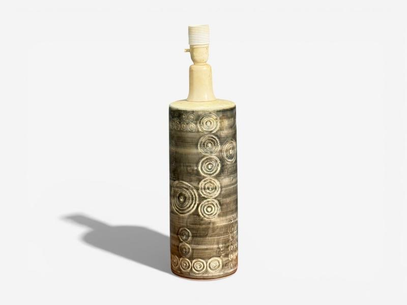 Olle Alberius, Table Lamp, Grey Stoneware, Sweden, 1970s - 5