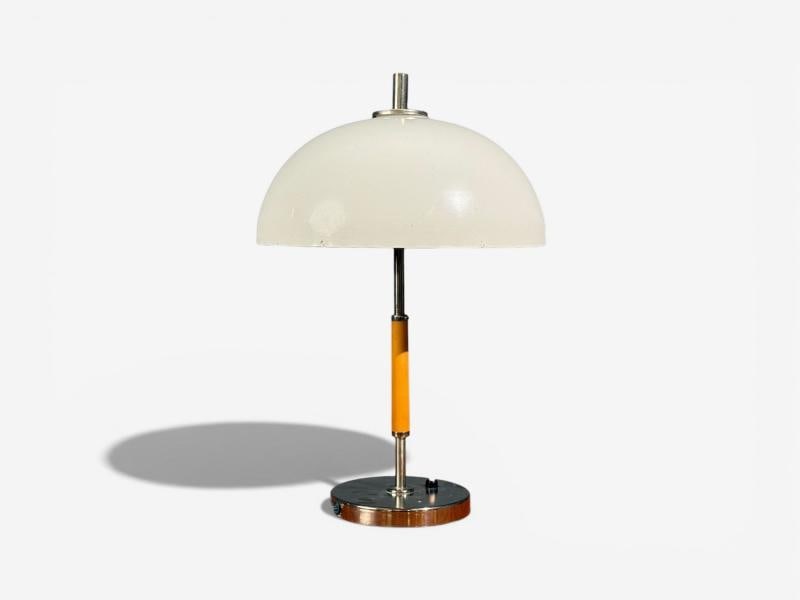 Swedish Art Deco, Table Lamp, Chrome, Plastic, Sweden, 1930s - 2