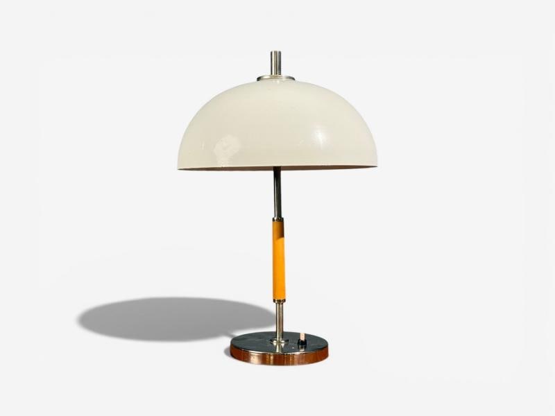 Swedish Art Deco, Table Lamp, Chrome, Plastic, Sweden, 1930s - 4