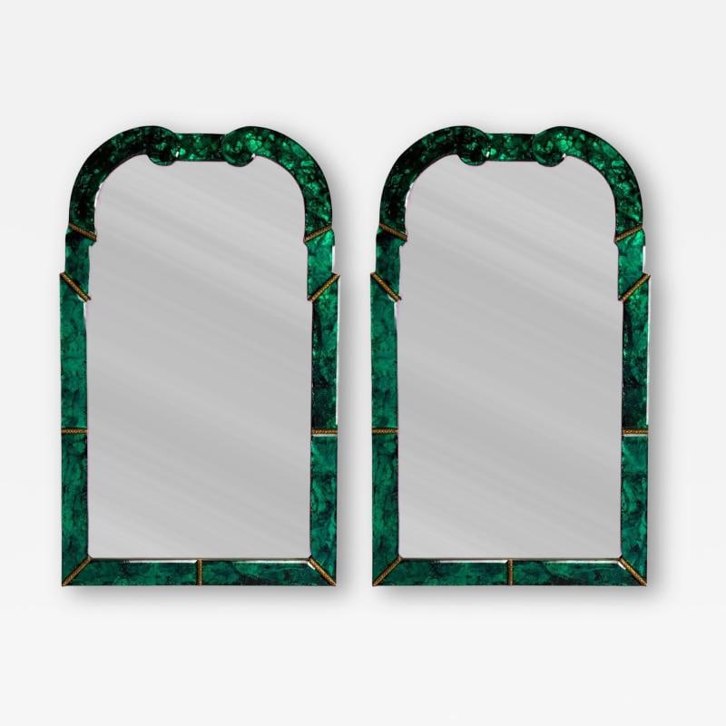 Art Deco Style, Green Antiqued Beveled Glass, Venetian Wall Mirrors, 21st c.: Title: Art Deco Style, Green Antiqued Beveled Glass, Venetian Wall Mirrors, 21st c. Description: Art Deco Style, Green Antiqued Beveled Glass, Venetian Wall Mirrors, 21st c. This sophisticated and ele