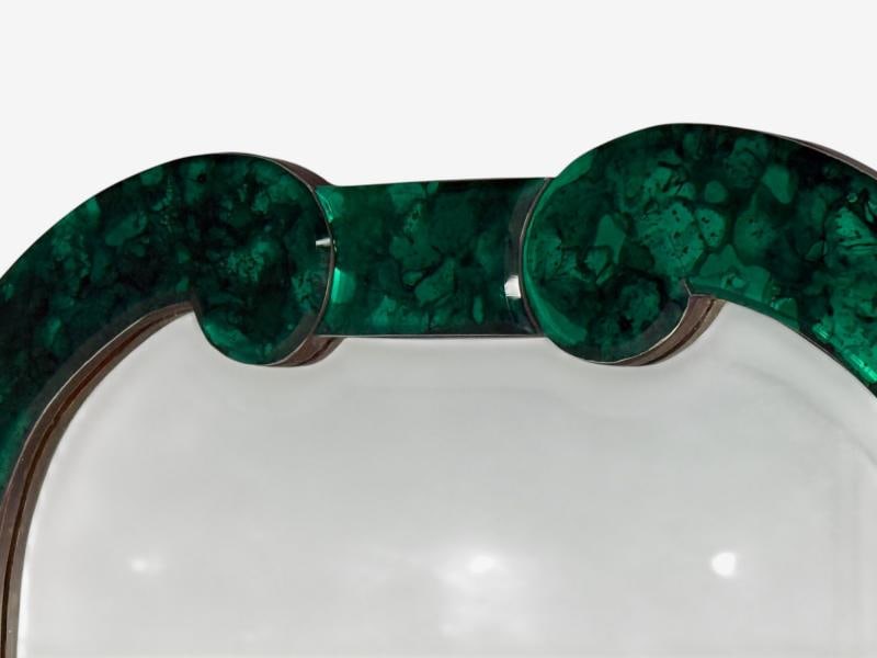 Art Deco Style, Green Antiqued Beveled Glass, Venetian Wall Mirrors, 21st c. - 5