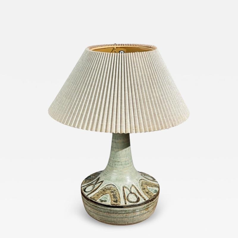 Noomi Backhausen, Table Lamp, Green Ceramic, Denmark, 1960s (1 of 8)
