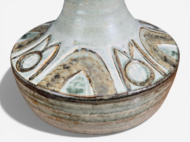 Noomi Backhausen, Table Lamp, Green Ceramic, Denmark, 1960s - 6