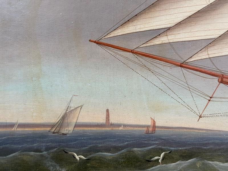 William Ball Spencer, Oil on Canvas, Seascape Painting, British, 19th C. - 8