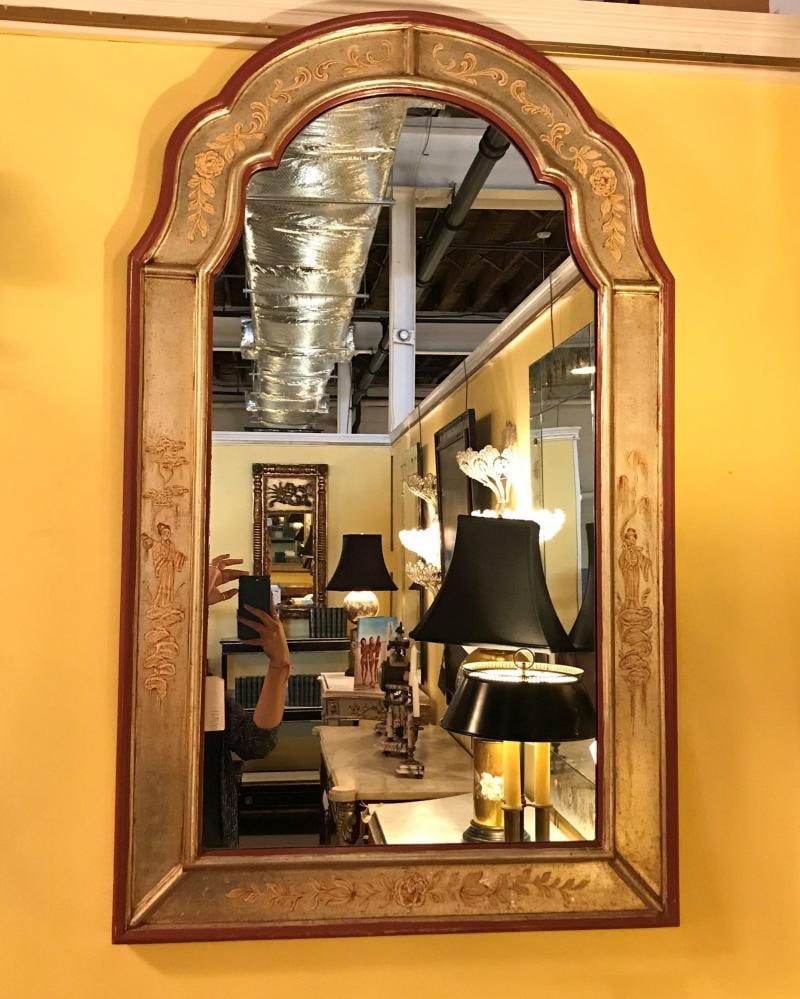 Fine Silver Gilt with Oriental Decoration La Barge Chinoiserie Mirror - 2