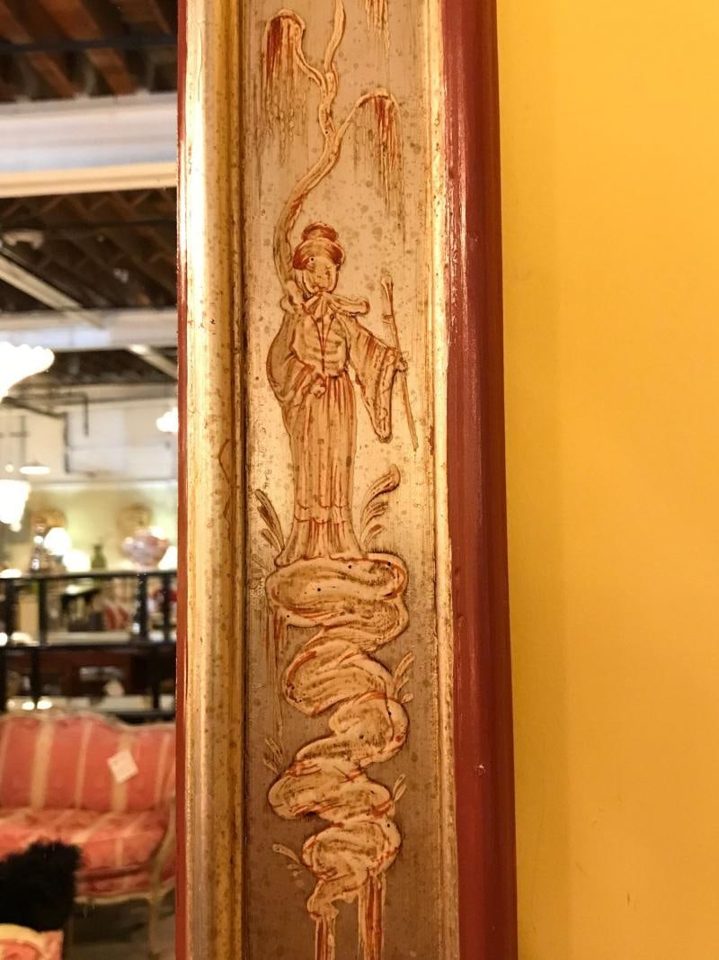 Fine Silver Gilt with Oriental Decoration La Barge Chinoiserie Mirror - 5