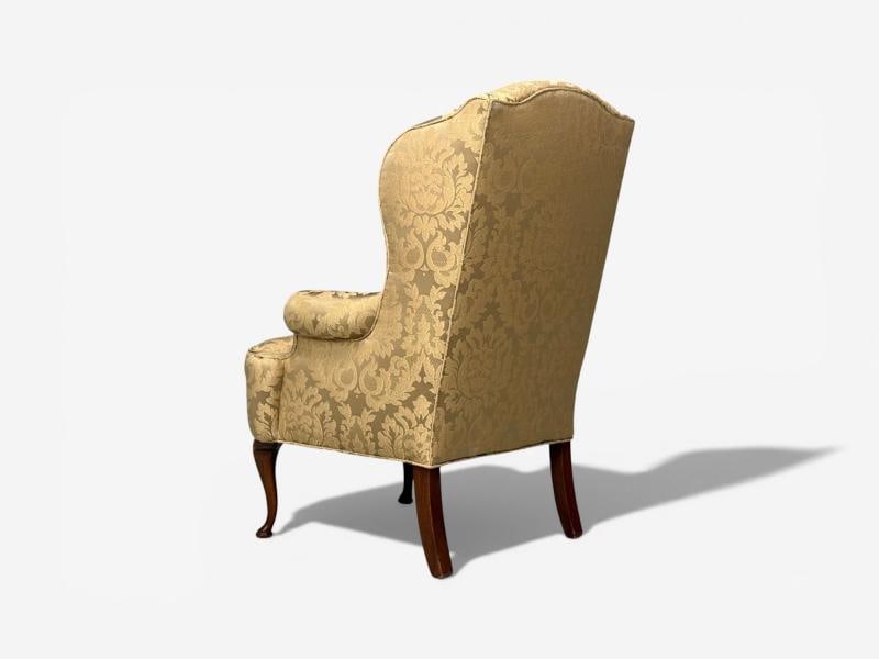 Queen Anne, Wingback Chair, Fabric, Mahogany, England, 19th c. - 7