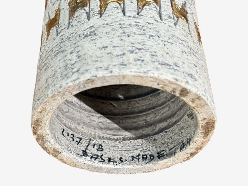 Bitossi, Table Lamp, Chamotte Clay, Gold Leaf, Italy, 1960s - 8