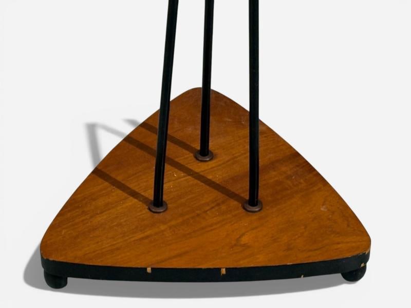 Swedish Modern, Adjustable Floor Lamp, Teak, Lacquered Metal, Sweden, 1960s - 12