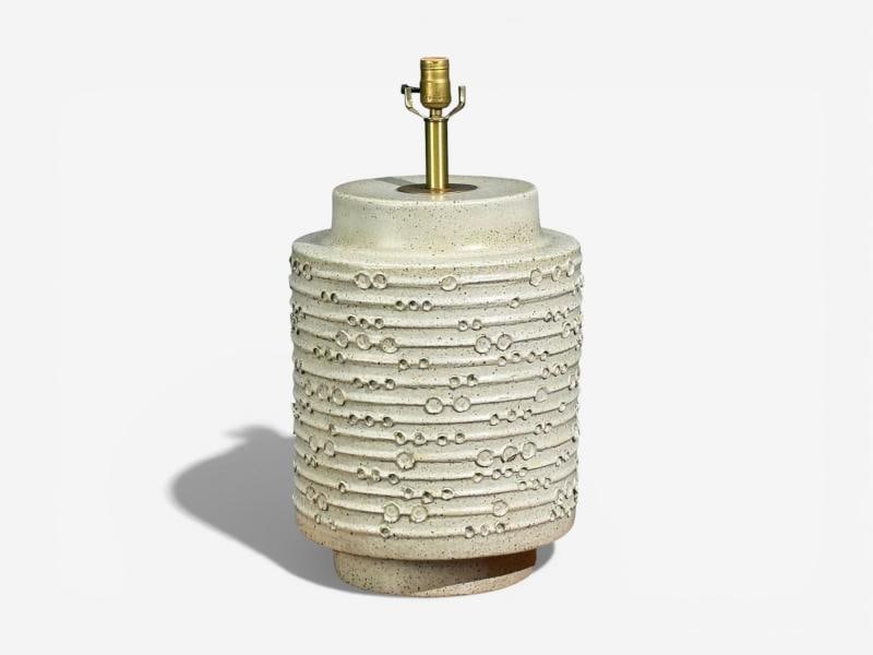 David Cressey, Earthtone Glaze Ceramic, Large Table Lamps, USA, 1970s - 6