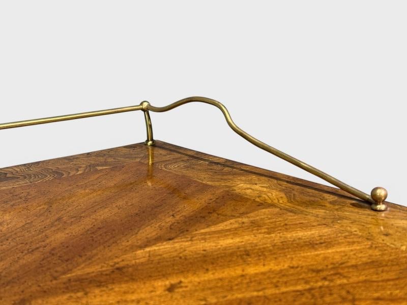 Mastercraft Style, Hollywood Regency, Writing Desk, Burl, Brass, USA, 1960s - 6