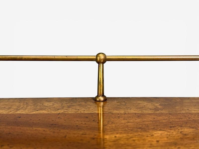 Mastercraft Style, Hollywood Regency, Writing Desk, Burl, Brass, USA, 1960s - 7