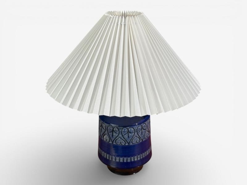 Italian Modern, Table Lamp, Cobalt Blue Ceramic, Italy, 1960s - 3