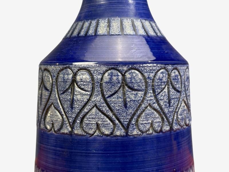 Italian Modern, Table Lamp, Cobalt Blue Ceramic, Italy, 1960s - 6