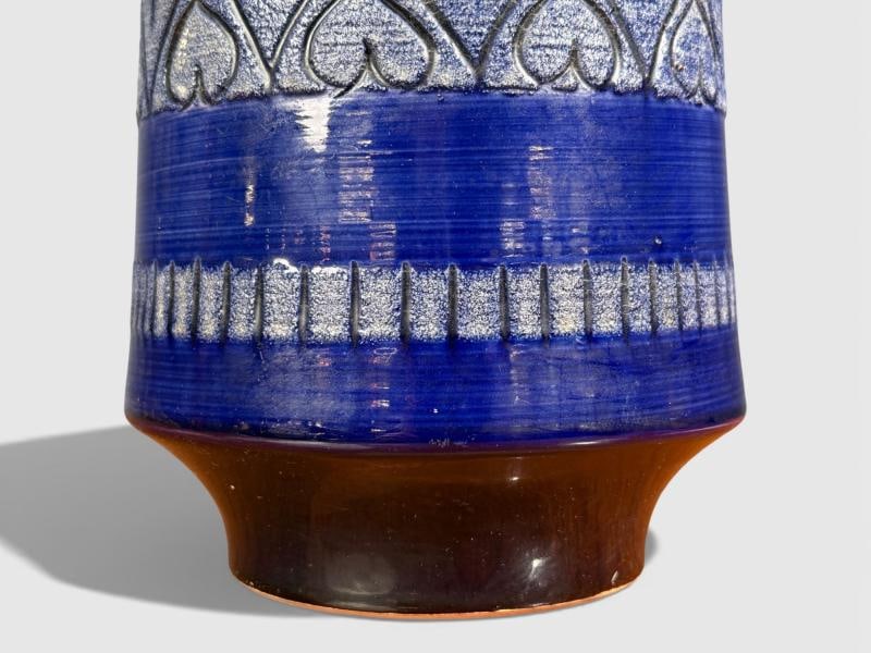 Italian Modern, Table Lamp, Cobalt Blue Ceramic, Italy, 1960s - 7