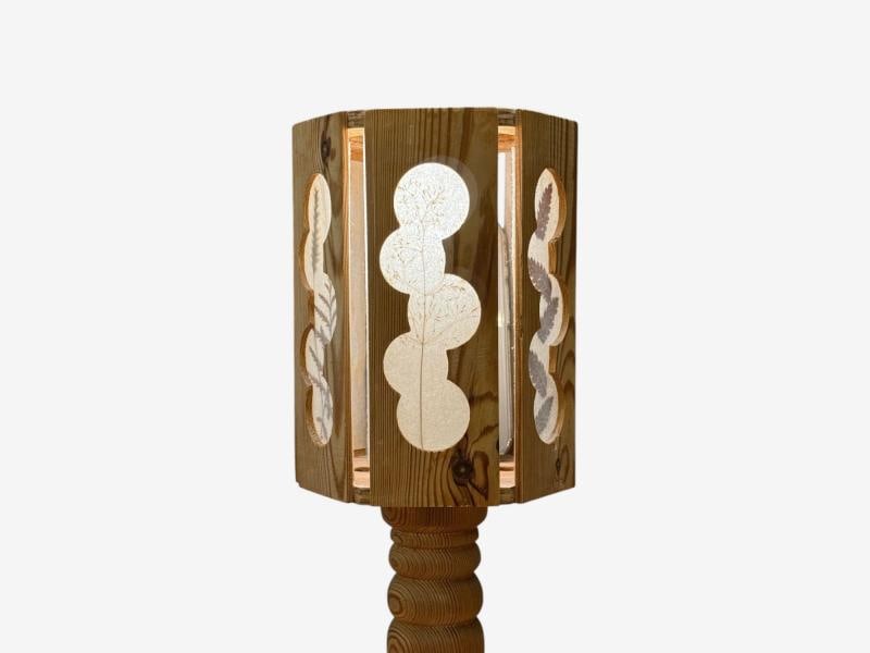 Swedish Modern, Table Lamp, Pine, Fabric, Sweden, 1940s - 8