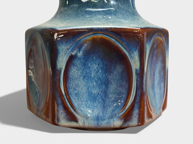 Einar Johansen, Table Lamp, Blue Glazed Ceramic, Denmark, 1960s - 4