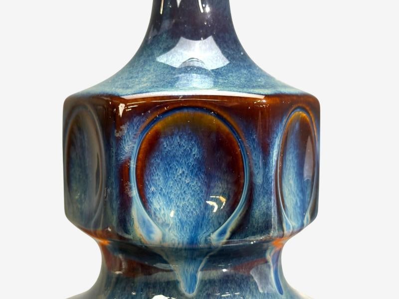 Einar Johansen, Table Lamp, Blue Glazed Ceramic, Denmark, 1960s - 5